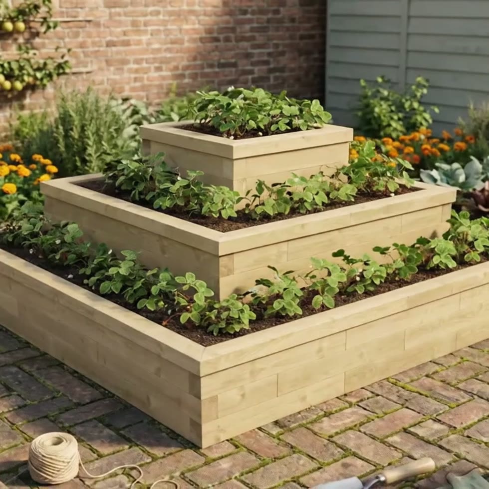 Jardinière prisme / 2,25 x 2,25 x 0,95 m