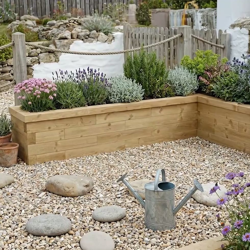 Jardinière Surélevée étroite et forme L / 2.625 x 2.25 x 0.45 x 0.45 x 0.45m