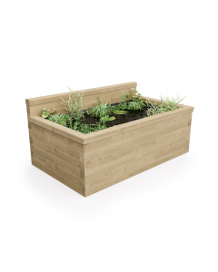 Bassin surélevé haut avec mur bas / 1.875 x 1.125 x 0.65m