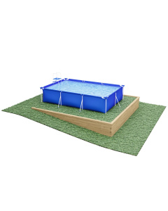 Base de piscine hors-sol pour terrain en pente / 4,125 m x 4,125 m x 0,65 m