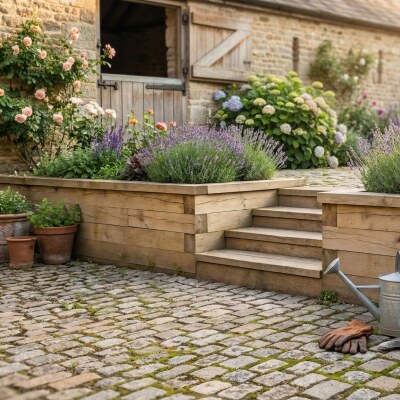 Coffre de terrassement de jardin / 3 x 0,75 x 0,55 m