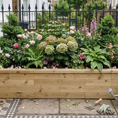 Jardinière bois - Extra longue et large / 2,25 x 1,5 x 0,45 m