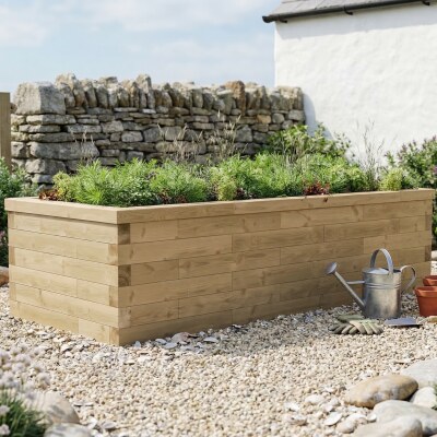 Grande jardinière bois - XL / 2,625 x 1,125 x 0,65 m