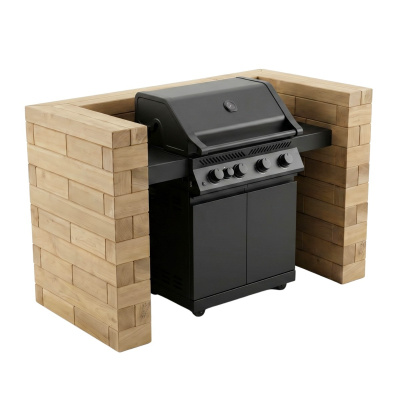 Pourtour de barbecue / 1,5 x 0,75 x 0,95 m