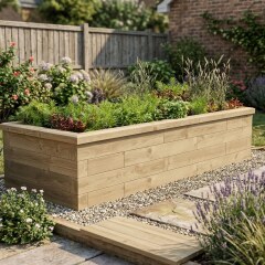 Jardinière bois étroite - Haute / 1,875 x 0,75 x 0,45 m