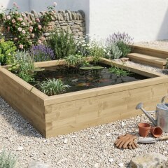 Bassin surélevé carpe Koi - Bas / 187,5 x 187,5 x 45 cm