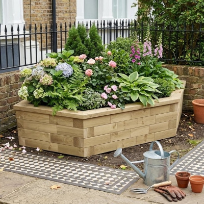 Corner 'Diamond' Raised Bed / 1.5 x 1.5 x 0.45m