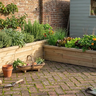 Jardinière pour terrasse / 3,75 m x 3,75 m x 0,65 m