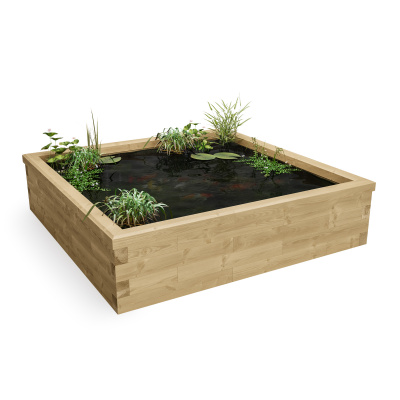 Medium Square Raised Koi Pond Kit / 1.875 x 1.875 x 0.45m