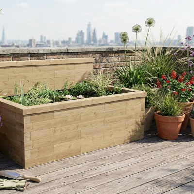 Bassin surélevé avec mur haut / 1.875 x 1.125 x 0.65m