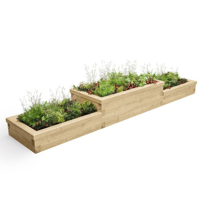 Long Stepped Planter / 3.75 x 0.75 x 0.45m