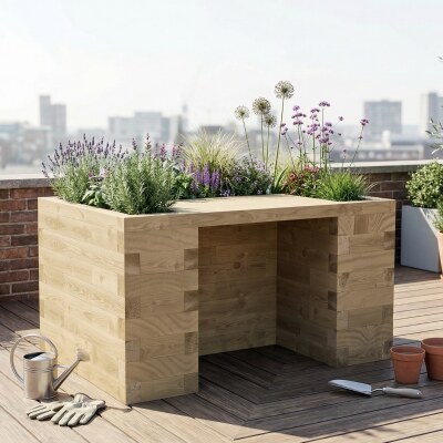 Potager surélevé accessible fauteuil roulant / 150 x 112,5 x 85 cm