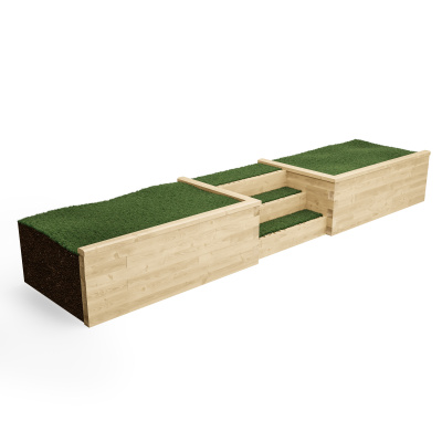 Retaining Wall With Steps / 4.125 x 0.65m