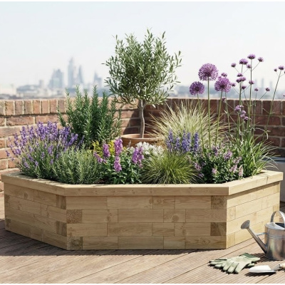 Jardinière bois d'angle - 3 cotés / 112,5 x 112,5 x 55 cm