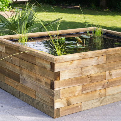 Bassin surélevé en bois / Concevez forme et taille