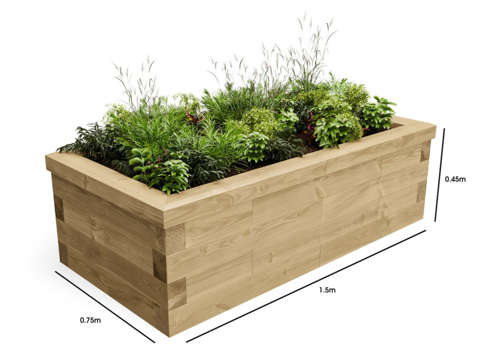 Jardinière bois / Créez votre propre forme et taille