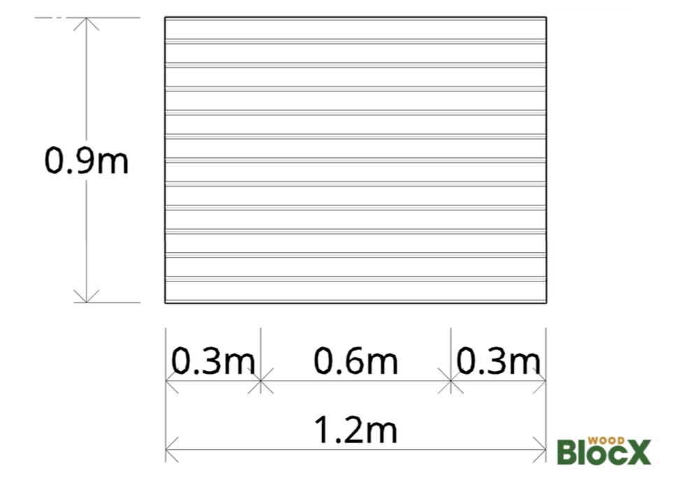 Base de four à pizza pour jardin de plein air / 1,2 m x 0,9 m x 0,95 m