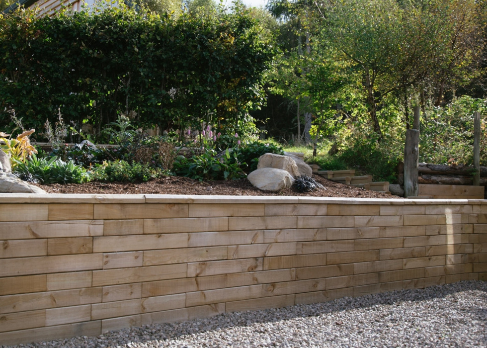 Murs de soutènement en bois sur mesure