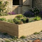Grand bassin surélevé avec coins jardinières / 1.875 x 1.875 x 0.65m