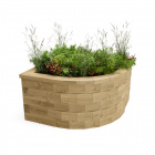 Curved Corner High Flower Bed / 0.975 x 0.975 x 0.55m