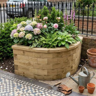 Curved Corner High Flower Bed / 0.975 x 0.975 x 0.55m