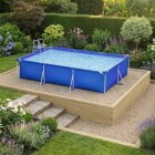 Base de piscine hors-sol pour terrain en pente / 4,125 m x 4,125 m x 0,65 m