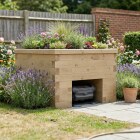 Abri pour robot tondeuse avec jardinière / 1,2 x 1,125 x 0,85 m