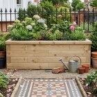 Potager surélevé étroit - Haut / 150 x 45 x 45 cm