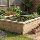 Bassin surélevé carré carpe Koi - Extra Haut / 187,5 x 187,5 x 55 cm