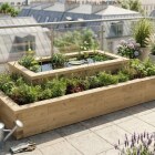 Grand bassin surélevé multiniveaux à double paroi / 225 x 150 x 55 cm 