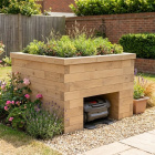 Abri pour robot tondeuse avec jardinière / 1,2 x 1,125 x 0,85 m