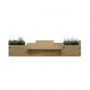 Banc de jardin pour enfants - Jardinières bois en U / 300 x 300 x 65 cm