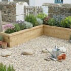 Jardinière Surélevée étroite et forme L / 2,625 x 2,25 x 0,45 x 0,45 x 0,45 m