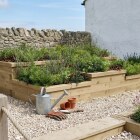 Jardinière bois multiniveaux / 2,25 x 1,5 x 0,55 m