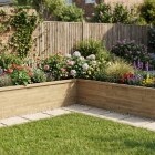 Jardinière bois d'angle en L - XXXL / 3,75 x 3,75 x 0,825 x 0,75 m