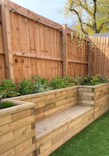Planter with bench